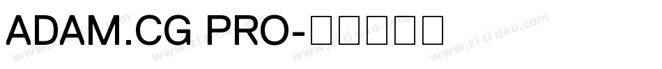 ADAM.CG PRO字体转换